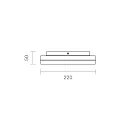 SIGOR LED Deckenleuchte SQUARE, 21 x 21 x 5cm, IP44, 15W 3000K 1600lm 110°, Silber