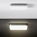 SIGOR LED Deckenleuchte SQUARE, 40 x 40 x 6.3cm, IP20, 38W 3000K 4200lm 110°, Silber