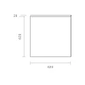 SIGOR LED panel FLED 62X62 surface-mounted version, 36W 4320lm 3000K 95° 95° CRI 80