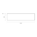 SIGOR LED panel FLED 120X30 surface-mounted version, 36W 4320lm 4000K 120° 120° CRI 80