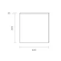 SIGOR LED Einbau-Panel FLED BACKLIT, IP40, 900mA (exkl. BG), 62 x 62cm, 36W 4000K 4320lm 90°, UGR <19, dimmbar, weiß