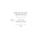 SIGOR LED Einbauleuchte FLED DOWNLIGHT SLIM, IP20, Ø 11.5cm, 6W 3000/4000/5000K (CCT Switch) 525lm 120°, CRi >90, schaltbar, weiß