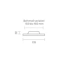 SIGOR LED Einbauleuchte FLED DOWNLIGHT SLIM, IP20, Ø 17cm, 12W 3000/4000/5000K (CCT Switch) 1190lm 120°, CRi >90, schaltbar, weiß