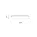 SIGOR LED Deckenaufbauleuchte CIRCEL Ø 27cm, 10/16/22W, 3000/4000K, 1200-2800lm, IP54, mit Bewegungssensor, nicht dimmbar, silber