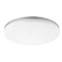 LED Deckenaufbauleuchte CIRCEL Ø 40cm, 18/22/28W, 3000/4000K, 2400-3600lm, IP54 nicht dimmbar, silber