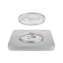 SIGOR LED Aufbauleuchte SQUARE 27, 27cm, mit Sensor, 120°, 10/16/22W, 3000/4000K, 1200-2800lm, IP54, silber
