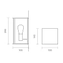 SIGOR Außenwandleuchte NULATERN, IP54, E27 max. 15W, Alu-Druckguss, Anthrazit, ohne Präsenzmelder