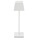 LED Akku-Tischleuchte NUINDIE, IP54, 2.2W 2200K/2700K (Flex-Mood) 168/197lm, eckig, dimmbar, schneeweiß