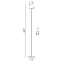 LED Akku-Stehleuchte NUINDIE, 120cm, 2,2W, Flex-Mood, 2200K/2700K, IP54, 168/197lm, Ra85, dimmbar, rund, graphitgrau