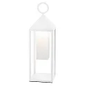 SIGOR LED Akku-Leuchte NUPHARE Laterne für Garten und Terrasse, 47cm, IP54, 2.2W 2700K 180lm, dimmbar, weiß