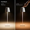 SIGOR LED Akku-Tischleuchte NUINDIE, IP54, 2.2W 2200K/2700K (Flex-Mood) 168/197lm, rund, dimmbar, kirschrot-eloxiert