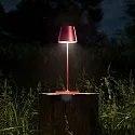 SIGOR LED Akku-Tischleuchte NUINDIE, IP54, 2.2W 2200K/2700K (Flex-Mood) 168/197lm, rund, dimmbar, kirschrot-eloxiert