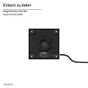 SIGOR battery table lamp NUTALIS MINI 8X8CM cube shape, CCT Switch, with touch dimmer, with charger, with wall mount IP54