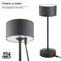SIGOR battery table lamp VELUNA up / down, CCT Switch, set of 1, with touch dimmer IP44, night black dimmable