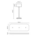 SIGOR battery table lamp VELUNA up / down, CCT Switch, set of 3, with touch dimmer IP44, snow white dimmable