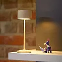 SIGOR battery table lamp VELUNA up / down, CCT Switch, set of 3, with touch dimmer IP44, dune beige dimmable