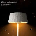 SIGOR LED-Akku-Tischleuchte FACETTA, mit Kontakt-Ladestation + USB-C, IP44, 1.3W 2200K/2700K (FlexMood), dimmbar, nachtschwarz