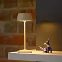 SIGOR battery table lamp FACETTA down, CCT Switch, set of 1, with touch dimmer IP44, dune beige dimmable