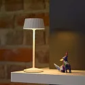SIGOR battery table lamp FACETTA down, CCT Switch, set of 3, with touch dimmer IP44, snow white dimmable