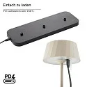 SIGOR LED-Akku Tischleuchte FACETTA, 3er Set + Kontakt-Ladestation + USB-C, IP44, 1.3W 2200K/2700K (FlexMood), dimmbar, dünenbeige
