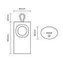 SIGOR Mobile LED-Akku-Tischleuchte LUNARI, IP44, 1.4W 2200K/2700K (FlexMood) 90/100lm, mit Touch-Dimmer + USB-C, dünenbeige