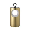 battery table lamp LUNARI with USB connection, CCT Switch, with handle, with touch dimmer IP44, gold, mat dimmable