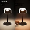 SIGOR LED Akku-Glasleuchte NUMOTION, IP54, 2.2W 2200/2700K (Flex-Mood) 140/160lm, mit Touch-Dimmer, nachtschwarz / Rauch