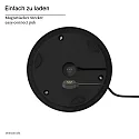 SIGOR LED Akku-Glasleuchte NUMOTION, IP54, 2.2W 2200/2700K (Flex-Mood) 140/160lm, mit Touch-Dimmer, nachtschwarz / Rauch