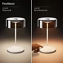 SIGOR LED Akku-Glasleuchte NUMOTION, IP54, 2.2W 2200/2700K (Flex-Mood) 140/160lm, mit Touch-Dimmer, schneeweiß / Rauch