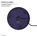 SIGOR LED Akku-Glasleuchte NUMOTION, IP54, 2.2W 2200/2700K (Flex-Mood) 140/160lm, mit Touch-Dimmer, pflaumenblau / Rauch