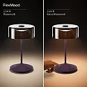 SIGOR LED Akku-Glasleuchte NUMOTION, IP54, 2.2W 2200/2700K (Flex-Mood) 140/160lm, mit Touch-Dimmer, pflaumenblau / Rauch