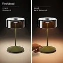 SIGOR LED Akku-Glasleuchte NUMOTION, IP54, 2.2W 2200/2700K (Flex-Mood) 140/160lm, mit Touch-Dimmer, tannengrün / Rauch