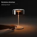 SIGOR LED Akku-Glasleuchte NUMOTION, IP54, 2.2W 2200/2700K (Flex-Mood) 140/160lm, mit Touch-Dimmer, tannengrün / Rauch