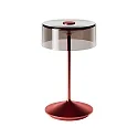 battery table lamp NUMOTION CCT Switch, with touch dimmer IP54, anodised, cherry red dimmable