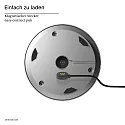 SIGOR LED Akku-Glasleuchte NUMOTION, IP54, 2.2W 2200/2700K (Flex-Mood) 140/160lm, mit Touch-Dimmer, silber / Rauch