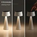 battery table lamp SOLINO IP44, snow white dimmable