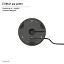 SIGOR LED-Akku-Tischleuchte NUDROP, IP54, 29cm, 2.2W 2200/2700K (FlexMood) 170lm, Easy-Connect, dimmbar, graphitgrau