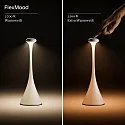 SIGOR LED-Akku-Tischleuchte NUDROP, IP54, 29cm, 2.2W 2200/2700K (FlexMood) 170lm, Easy-Connect, dimmbar, salbeigrün