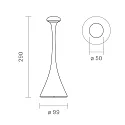 SIGOR LED-Akku-Tischleuchte NUDROP, IP54, 29cm, 2.2W 2200/2700K (FlexMood) 170lm, Easy-Connect, dimmbar, feuerrot