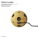 SIGOR LED-Akku-Tischleuchte NUDROP, IP54, 29cm, 2.2W 2200/2700K (FlexMood) 170lm, Easy-Connect, dimmbar, goldfarben