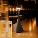 SIGOR LED-Akku-Tischleuchte NUDROP MINI, IP54, 21cm, 1.8W 2200/2700K (FlexMood) 133lm, Easy-Connect, dimmbar, nachtschwarz