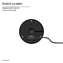 SIGOR LED-Akku-Tischleuchte NUDROP MINI, IP54, 21cm, 1.8W 2200/2700K (FlexMood) 133lm, Easy-Connect, dimmbar, nachtschwarz