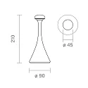SIGOR battery table lamp NUDROP MINI CCT Switch, with touch dimmer IP54, snow white dimmable