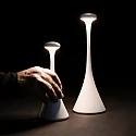 SIGOR battery table lamp NUDROP MINI CCT Switch, with touch dimmer IP54, dune beige dimmable