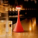 SIGOR LED-Akku-Tischleuchte NUDROP MINI, IP54, 21cm, 1.8W 2200/2700K (FlexMood) 133lm, Easy-Connect, dimmbar, feuerrot