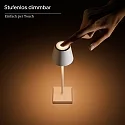 SIGOR LED-Akku-Tischleuchte NUINDIE POCKET USB-C, IP54, 21cm, 1.4W 2200K/2700K (FlexMood), mit Touch-Dimmer + USB-C, graphitgrau