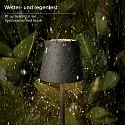 SIGOR LED-Akku-Tischleuchte NUINDIE POCKET USB-C, IP54, 21cm, 1.4W 2200K/2700K (FlexMood), mit Touch-Dimmer + USB-C, graphitgrau