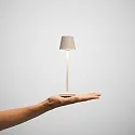SIGOR LED-Akku-Tischleuchte NUINDIE POCKET USB-C, IP54, 21cm, 1.4W 2200K/2700K (FlexMood), mit Touch-Dimmer + USB-C, dünenbeige