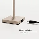 SIGOR LED-Akku-Tischleuchte NUINDIE POCKET USB-C, IP54, 21cm, 1.4W 2200K/2700K (FlexMood), mit Touch-Dimmer + USB-C, dünenbeige