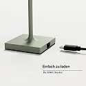 SIGOR LED-Akku-Tischleuchte NUINDIE POCKET USB-C, IP54, 21cm, 1.4W 2200K/2700K (FlexMood), mit Touch-Dimmer + USB-C, salbeigrün